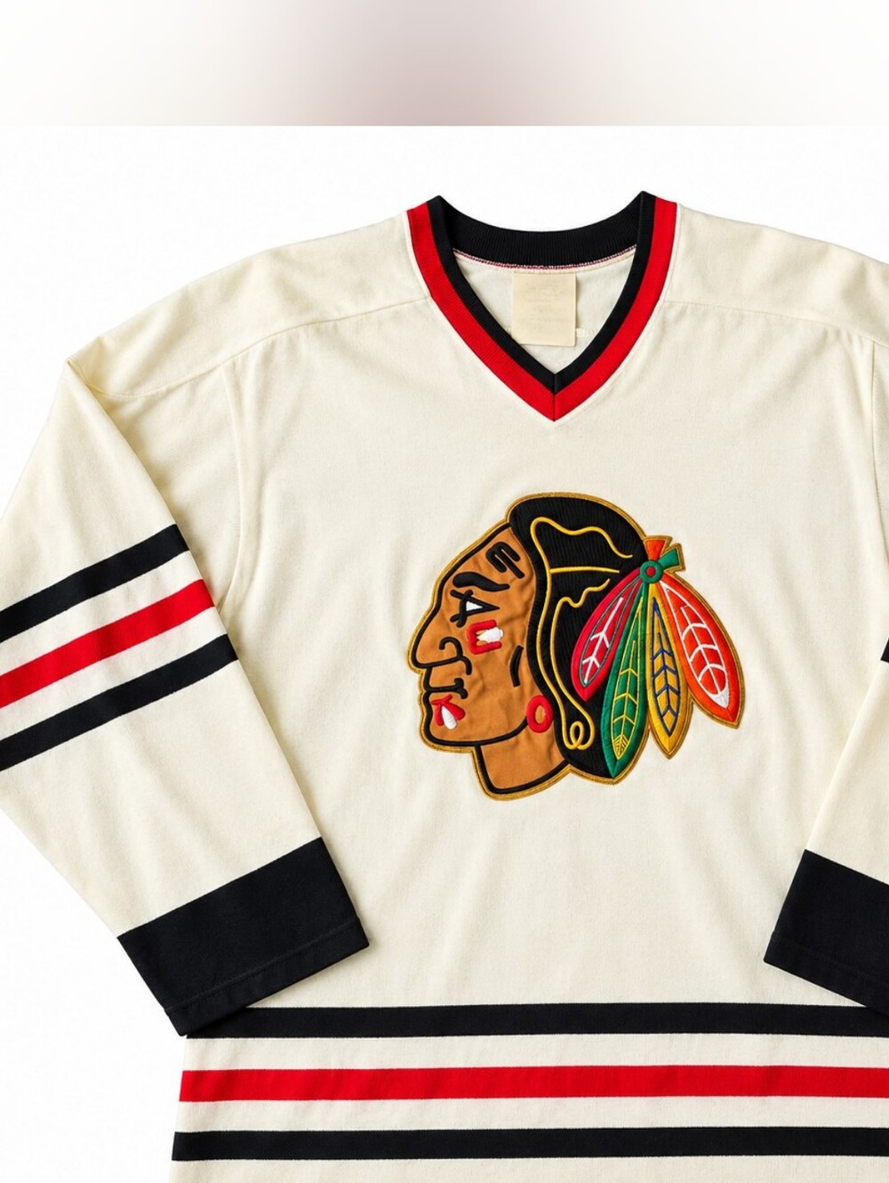 Vintage 70s Sandow Sporting Knit SK Jersey NHL CHICAGO BLACKHAWKS RARE